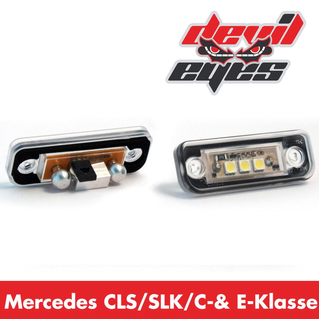devil eyes LED Kennzeichenbeleuchtung für Mercedes C219 Produktbild 
