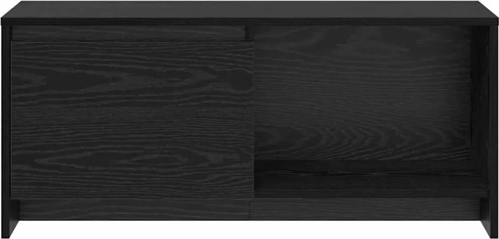 Maison Exclusive - Mobile TV da parete effetto rovere nero 90 x 35 x 40 cm - 6