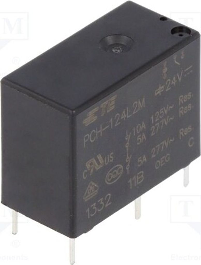 1x Relais: elektromagnetisch USpule : 24VDC 5A/277VAC 1461352-6 Elektromagnetisc