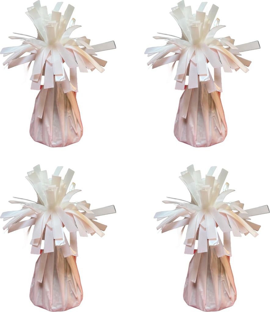 4 Stück goldene, metallische Ballongewichte, wiederverwendbare, rutschfeste Ballonanhänger, für Abschlussfeiern, Weihnachtshochzeitsdekoration