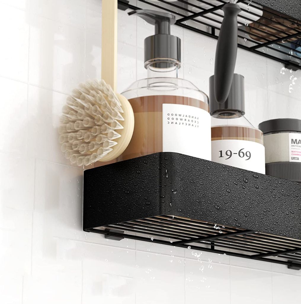 Duschablage ohne Bohren - 2 Stück rostfreie Badezimmer Organizer