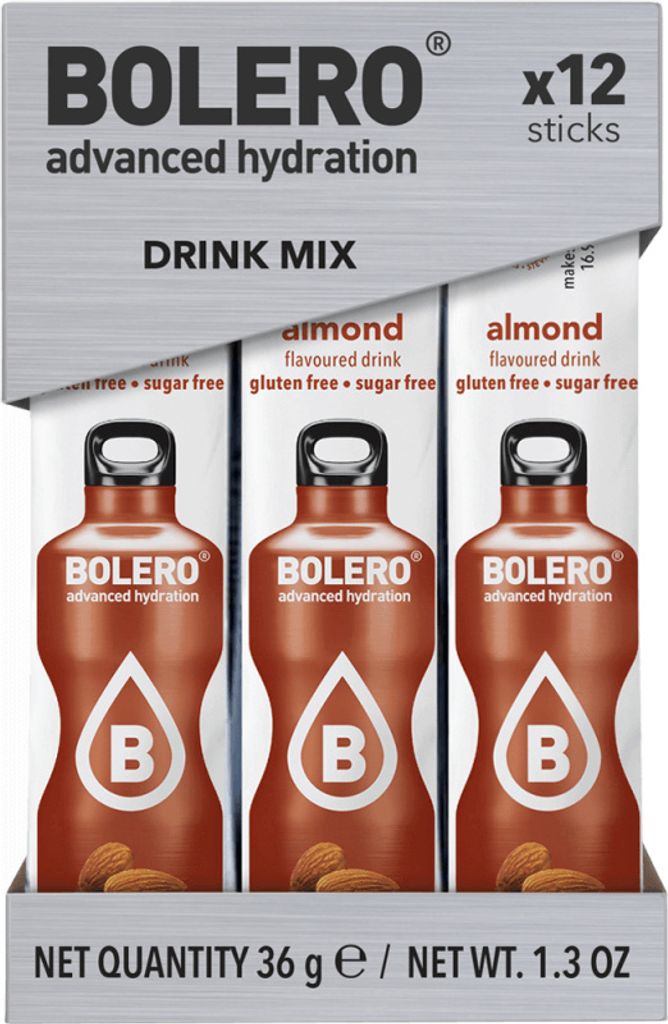 Bolero Sticks (12x3g) Almond - Intra- & Post-Workout - Produktbild 