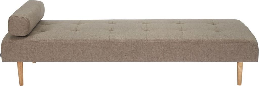Daybed aus braunem Stoff, ca. 80 cm Breite, 80 cm Tiefe und 38 cm Höhe