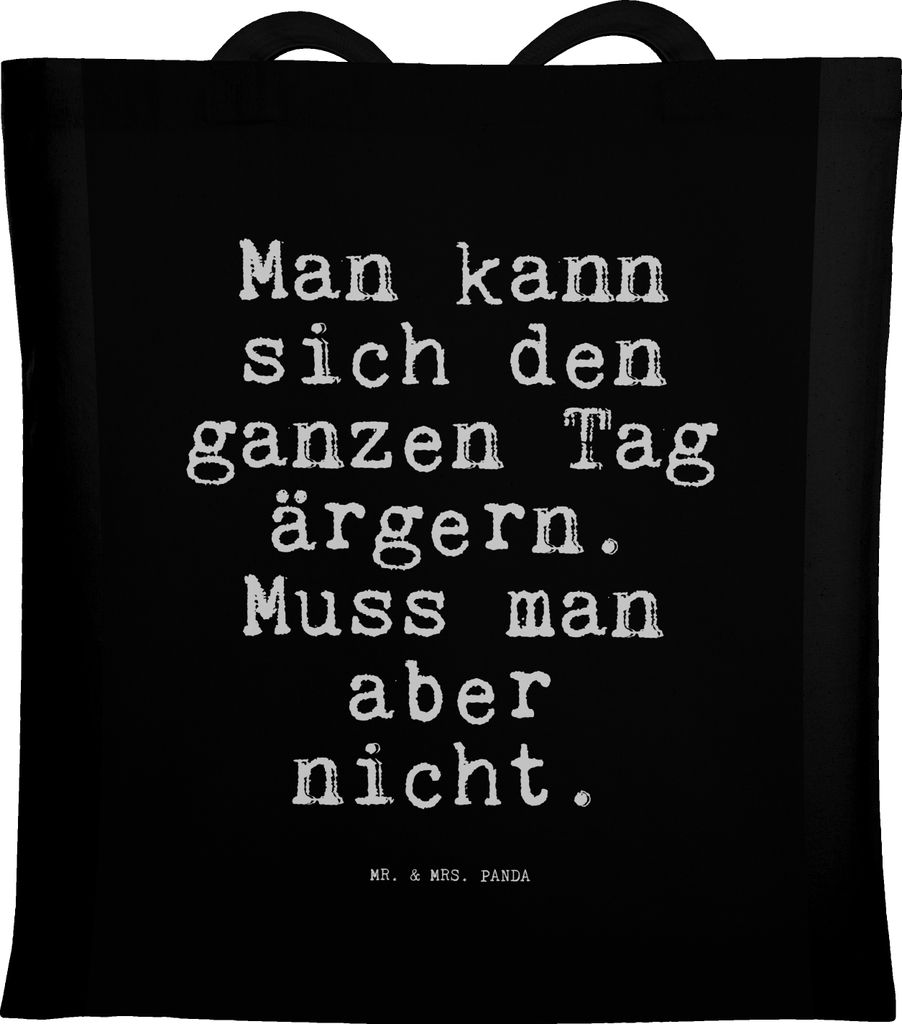 Mr. & Mrs. Panda Schultasche Man kann sich den... - Schwarz - Geschenk, Sprüche, Kollege, Mama, studententasche, Jutebeutel, Tasche, Tote Bag, Fre...