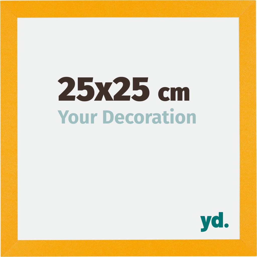 A product image for a picture frame, showing its dimensions and a tagline.