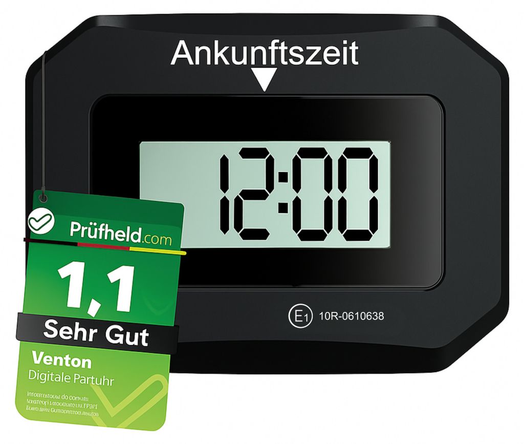 VENTON V2 Elektronische Digitale Parkscheibe mit KBA Produktbild 