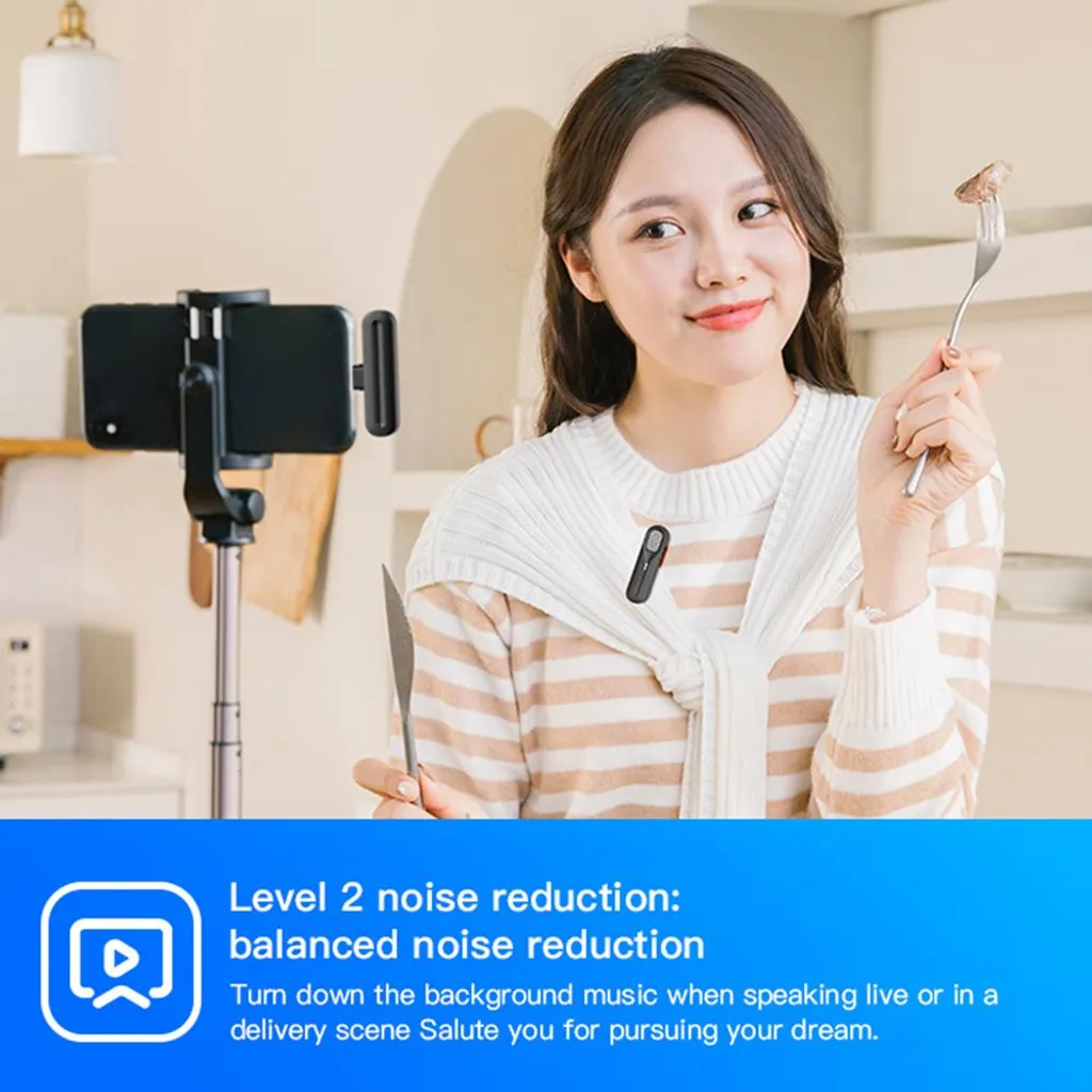 Kit micro sans fil pour interview et live streaming sur iPhone et iPad - 3