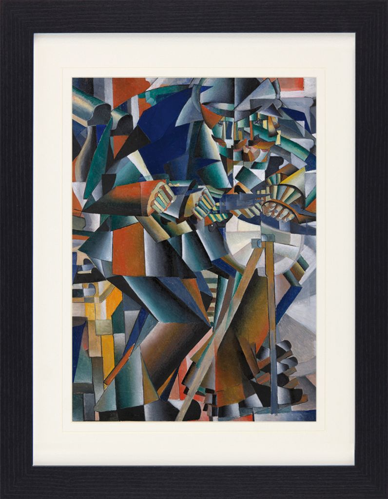 Kasimir Malewitsch Gerahmtes Bild Mit Edlem Passepartout | Wand-Bilder | Im Bilderrahmen - Der Messerschleifer Prinzip des Flimmerns, 1913 (40 x 30...