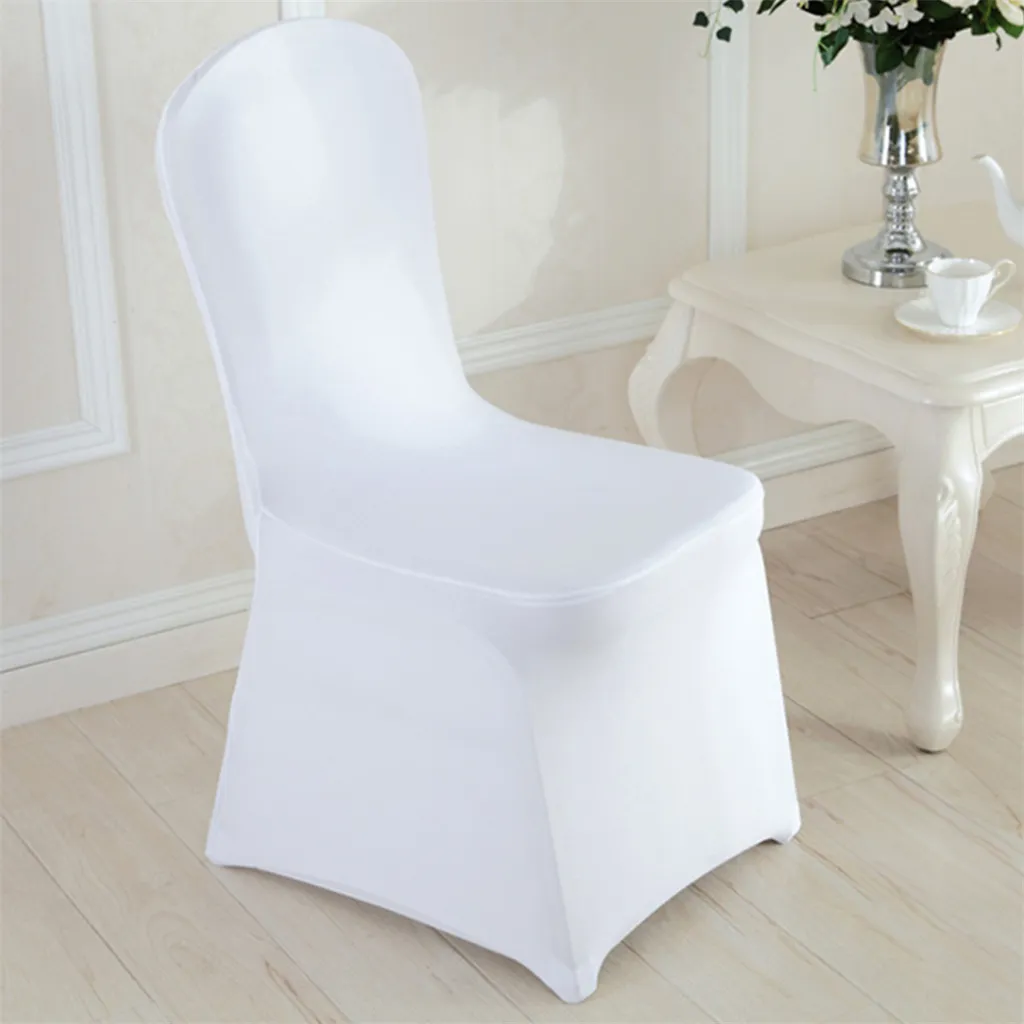 WISFOR 50 Housses de Chaise Stretch Blanches pour Mariage et Réception - 3