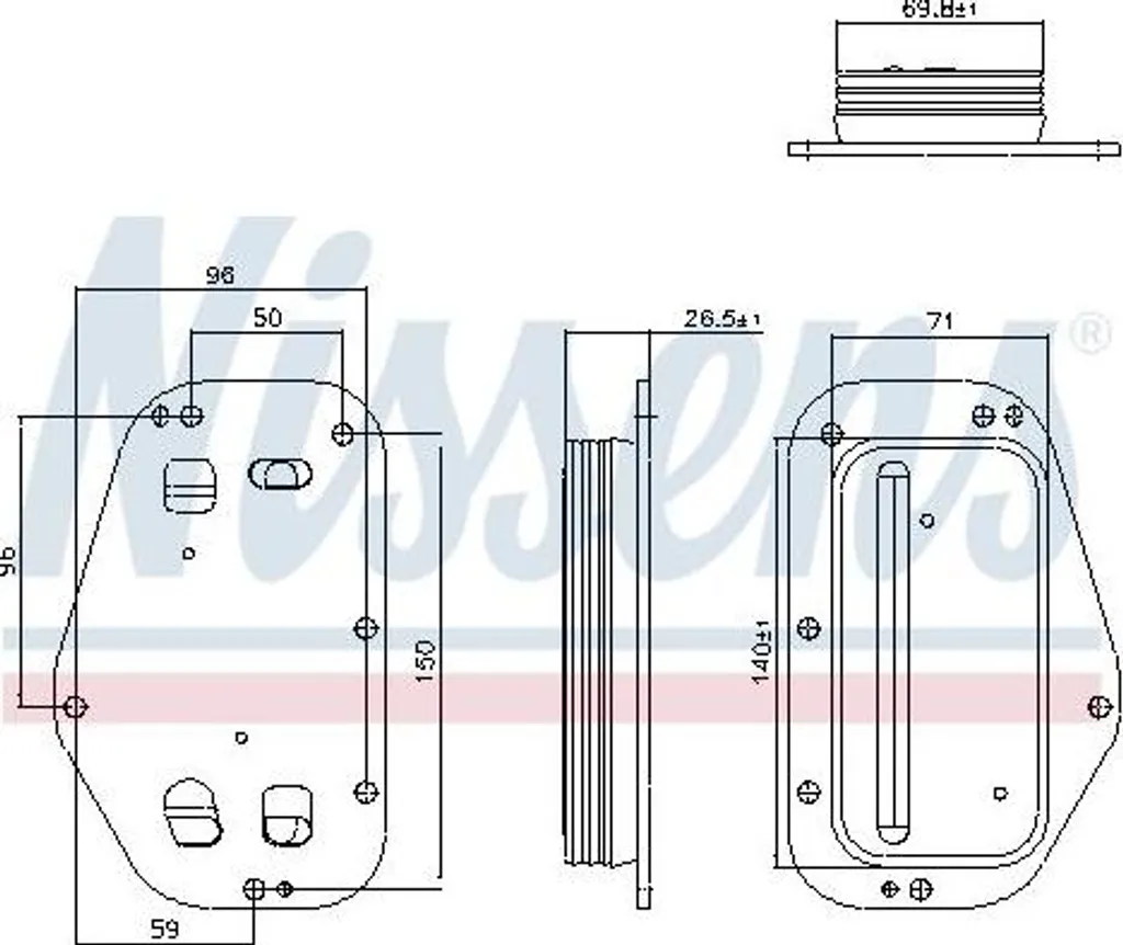 Refroidisseur d'huile moteur NISSENS 91360 OE 25195803 pour Astra et Cruze