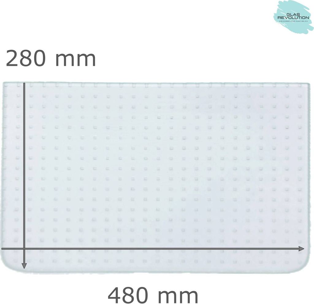 Kühlschrank Einlegeboden - Master Carré 4 mm - 2 abgerundete Ecken - (116,62 EUR / qm - Mindestbfl. 0,25 qm - Kantenb. 5,35 EUR / lfm - Eckenb. 1...