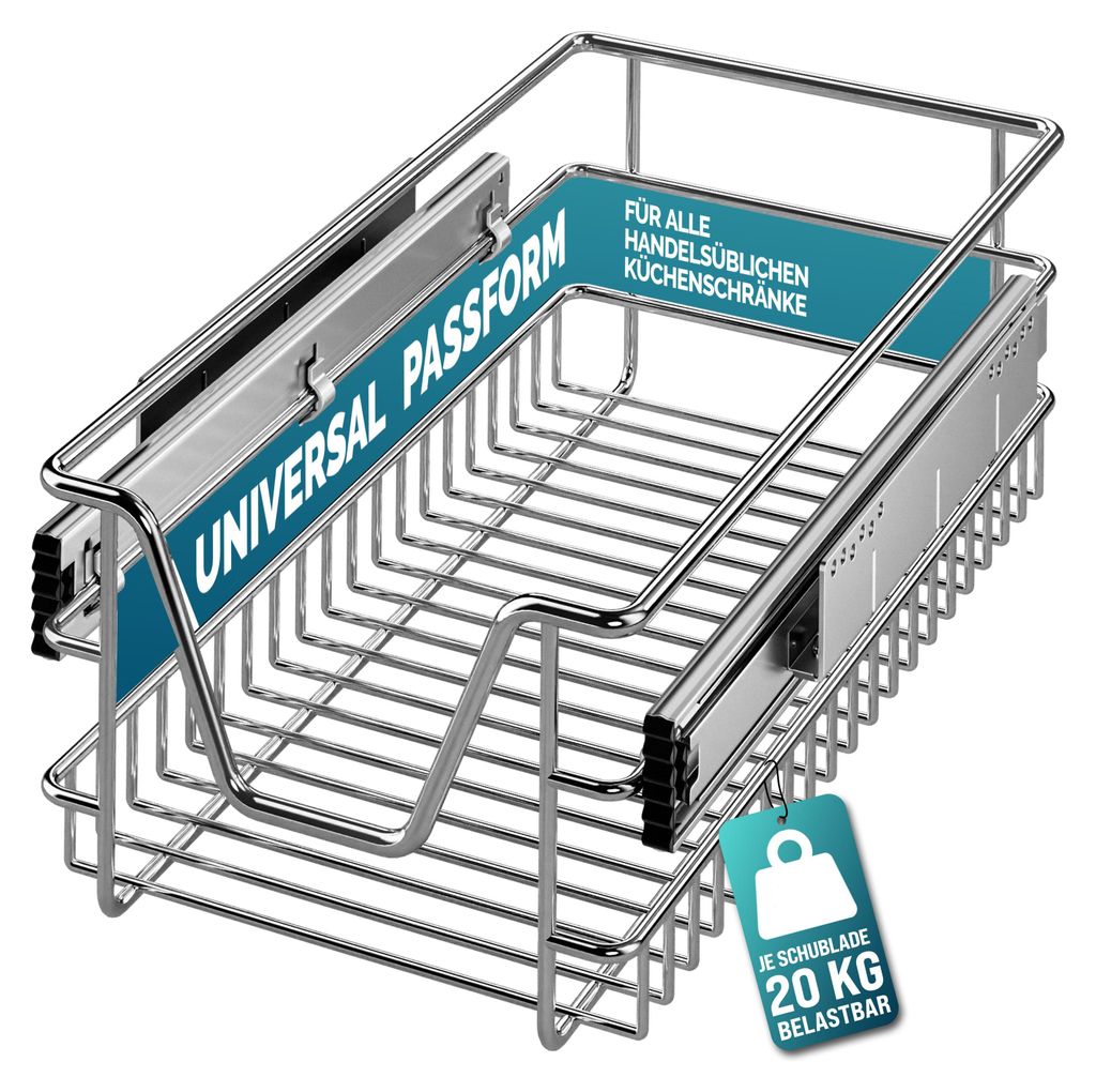 CASARIA® Teleskopschublade Ausziehbare Schublade Küche 30cm Produktbild 