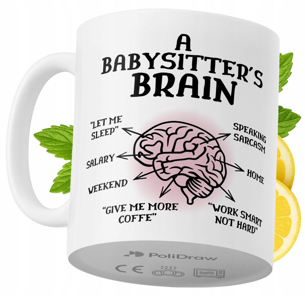 Lustiger Becher für Babysitter, Kaffee- oder Teebecher mit witzigem Textdesign, ideal für Geburtstage, Namenstage, Feiertage und besondere Anläs...
