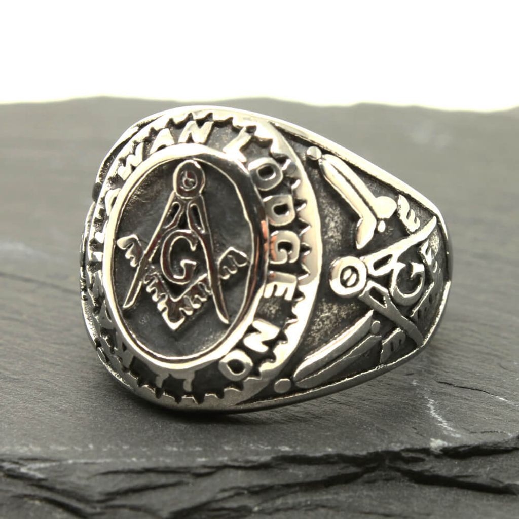 Ring Silber aus Edelstahl - FREEMASORNY 65