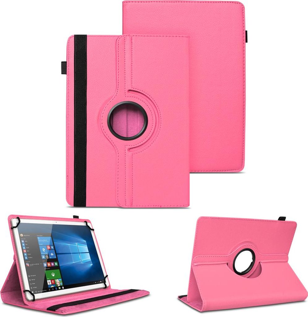 Tablet Hülle für Doogee Tab A9 /A9 Pro 10.1 360° Drehbar Case Cover Stand SchutzFarben:Pink