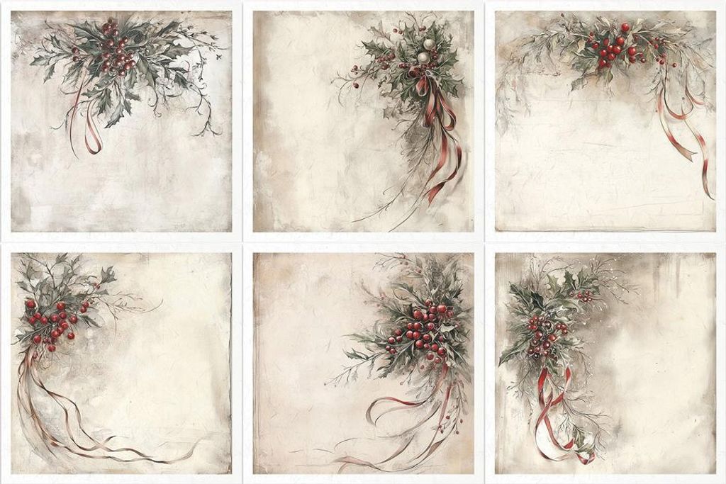 Reispapier-Set 14,8×14,8 cm – RSM180 – Winterdorf bei Nacht – ITD Collection