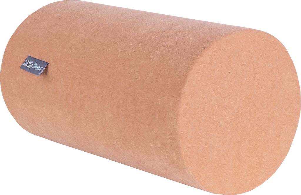 KiddyMoon Velvet Spielplatz Aus Schaumstoff Element Nackenrolle Für Hindernisläufen Und Bällebad Für Babys Und Kinder, Wüstenrosa