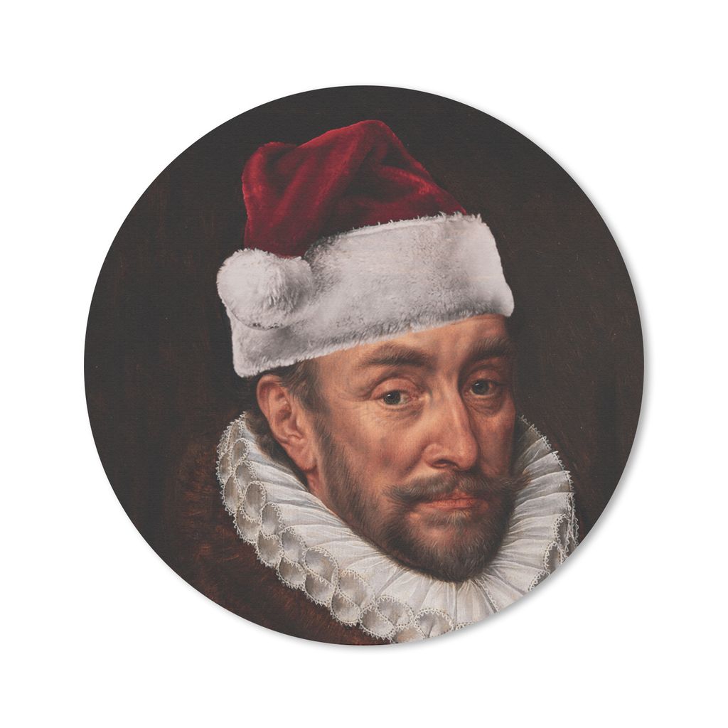 MuchoWow Mauspad Mousepad Wilhelm von Oranien - Hut - Weihnachten 20x20 cm - Mousepads - Maus Mat - Pad - Mausunterlage - Schreibtischmatte
