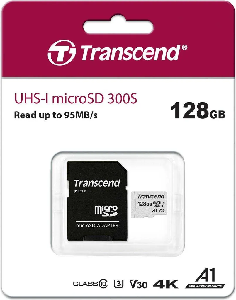 Memoria microSD Transcend 300S 128GB - Sicurezza Dati e Standard V30 - 2