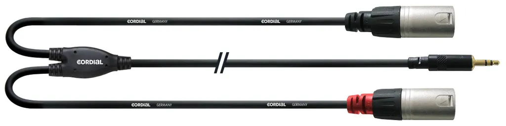 Cordial CFY 3 WMM Cavo Audio 3m | Jack 3.5 a 2x XLR Maschio per Mixer