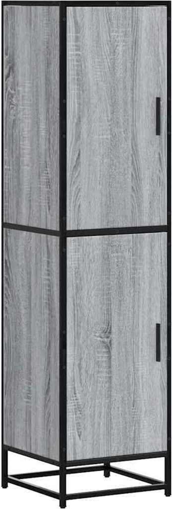 Highboard Grau Sonoma 35,5x35x139 cm Holzwerkstoff und Metall