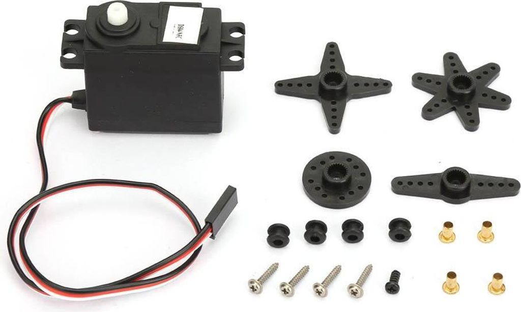DS04-NFC 360 Grad kontinuierlich rotierender Servomotor DC Getriebemotor für RC-Roboter, Modellfahrzeuge und Flugzeuge
