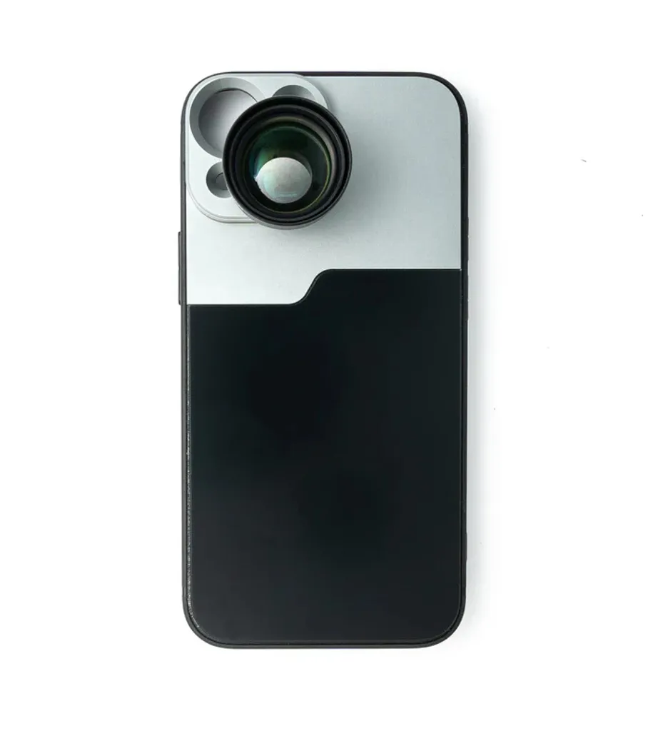 SYSTEM-S Obiettivo zoom 3x teleobiettivo con copertura in nero per iPhone 13 Mini