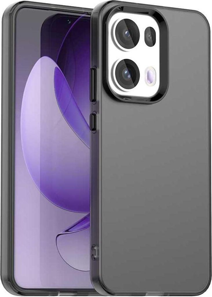 Hülle für Oppo Reno13 Pro - Phonesta HardFrost Semi-Transparent Back Cover - Mattschwarz