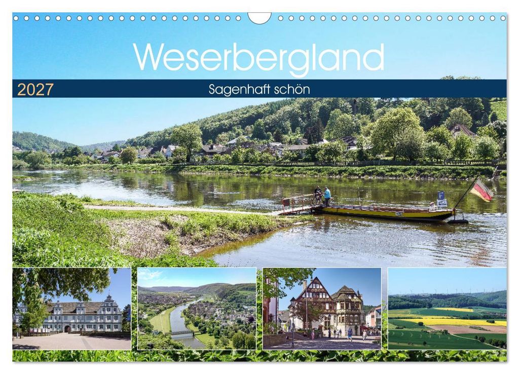 Weserbergland - sagenhaft schön (Wandkalender 2027 DIN A3 quer), CALVENDO Monatskalender