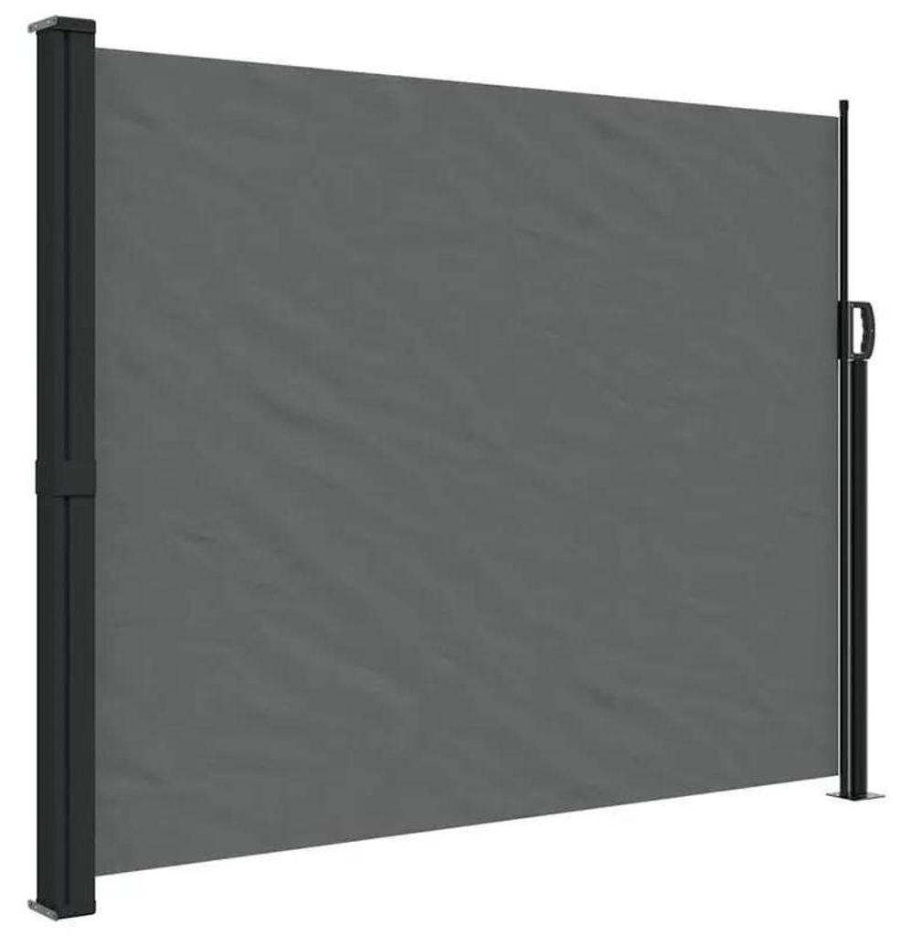 Ausziehbare Seitenmarkise - Sichtschutz und Windschutz - 160x600 cm - Für Terrasse und Balkon - Anthrazit