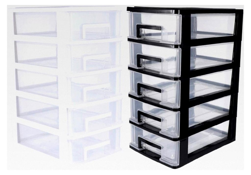 Mini-Kunststoff-Schubladen-Organizer mit 5 Schubladen