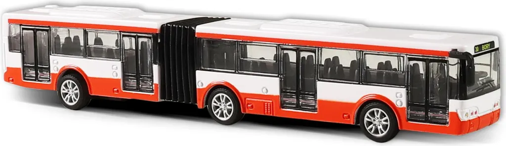 Jouet Bus Rouge en Métal 18 cm - Véhicule Miniature Rétro en Acier