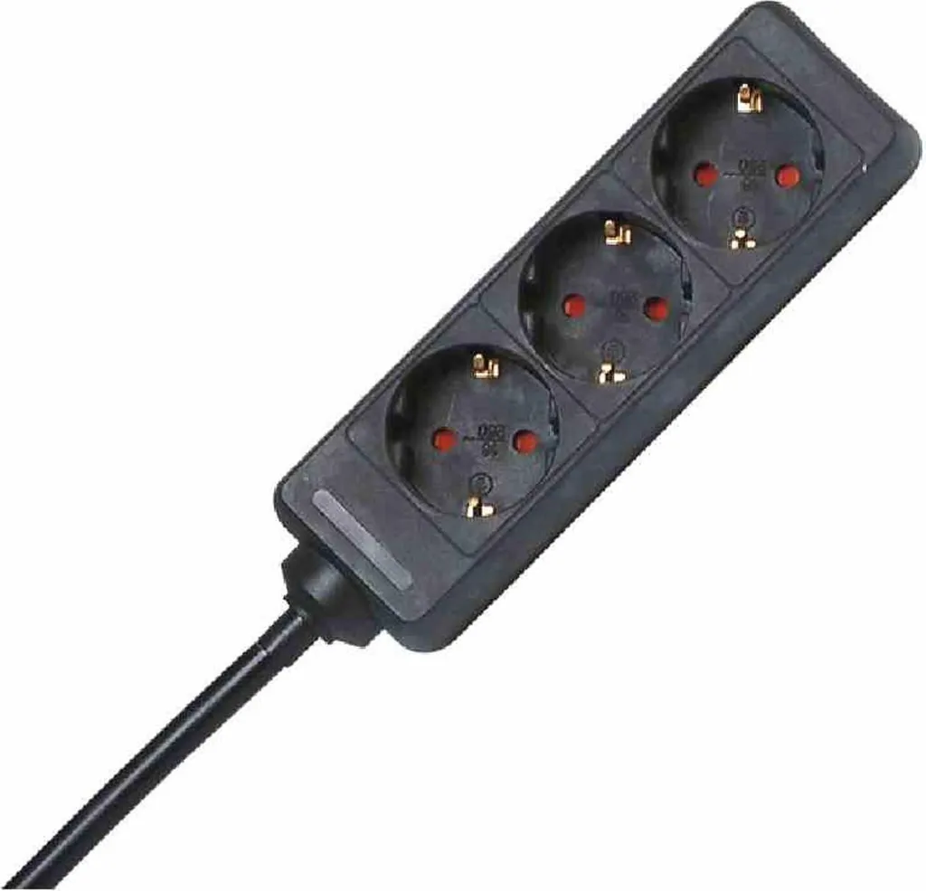 Multiprise 3 Prises avec Protection Enfant Kopp Noir - Modèle Standard