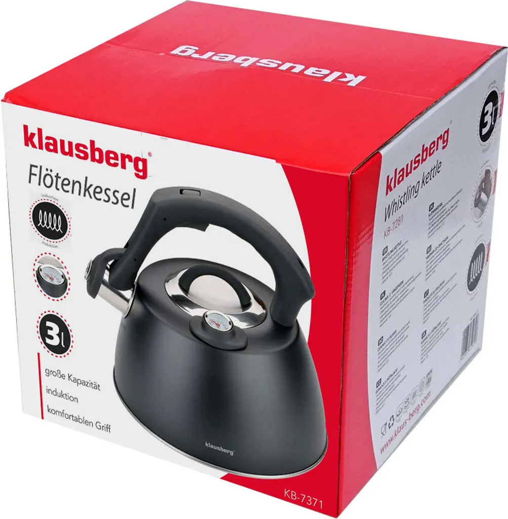 Klausberg KB7371 Bouilloire en Acier avec Thermomètre Intégré de 3,0L
