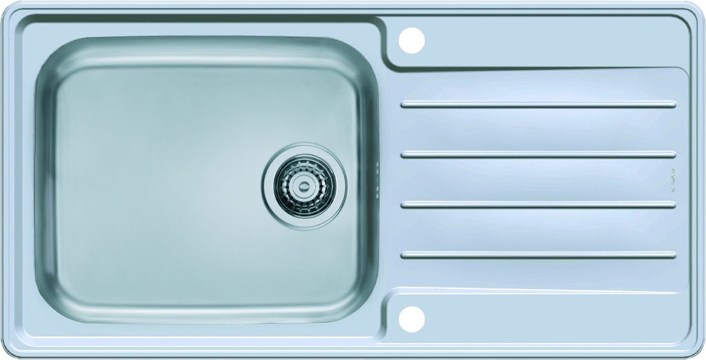 Alveus Praktik 100 Spülbecken Edelstahl matt - 1085977