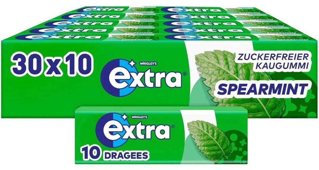 Wrigley's Extra Spearmint Kaugummi Zuckerfrei (30 x 14g) - Produktbild 