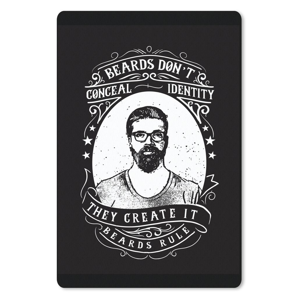 MuchoWow Mauspad Mousepad Mancave - Männer - Bart - Retro 18x27 cm - Mousepads - Maus Mat - Pad - Mausunterlage
