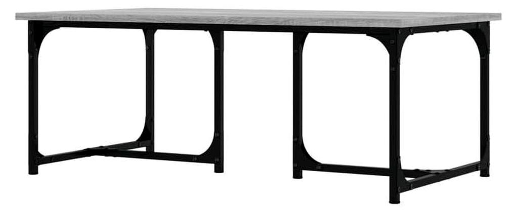 Couchtisch Grau Sonoma 90x50x35 cm - Moderner Wohnzimmertisch aus Holzwerkstoff und Metall - Stilvoll und langlebig für kleine Räume