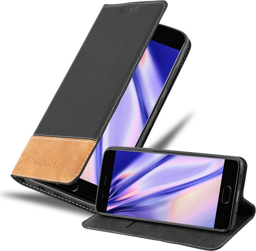 Cadorabo Hülle für Huawei P10 Schutzhülle in Schwarz SHandyhülle Book Case Etui Kunstleder