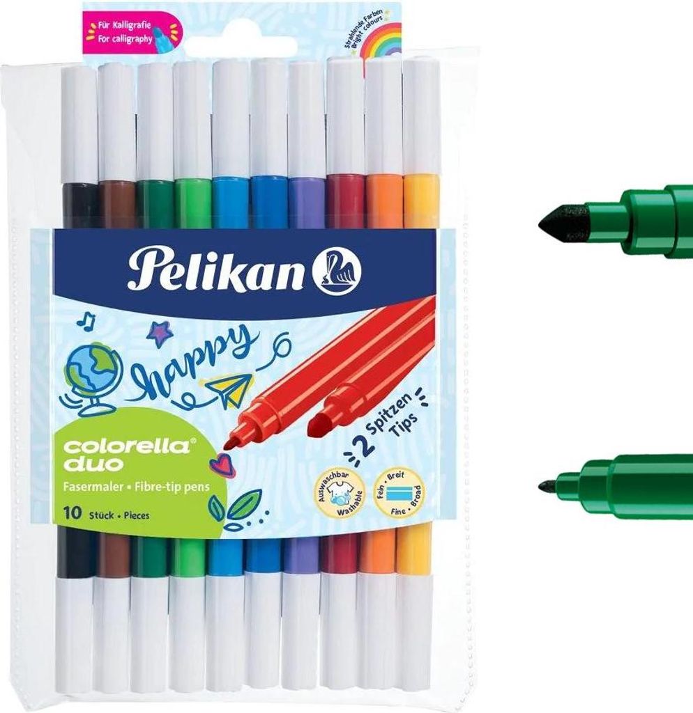 Pióra fibrowe Pelikan Colorella® Duo z 10 kolorami, po 2 Zdjęcie produktu 