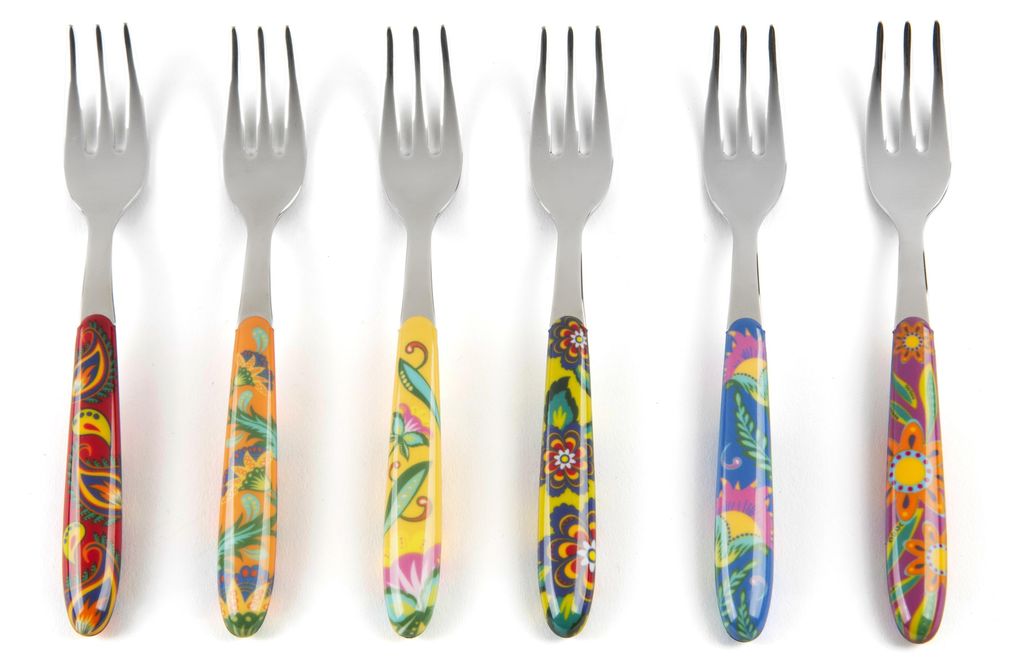 Excelsa Set 6 Gabeln Gipsy Soul Stahl 15x1,5x2 cm Bunt Produktbild 