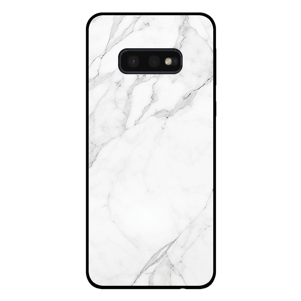 Smartphonica Telefon Fall für Samsung Galaxy S10E mit Marmor Druck - TPU zurück Abdeckung Fall Marmor Design - Weiß