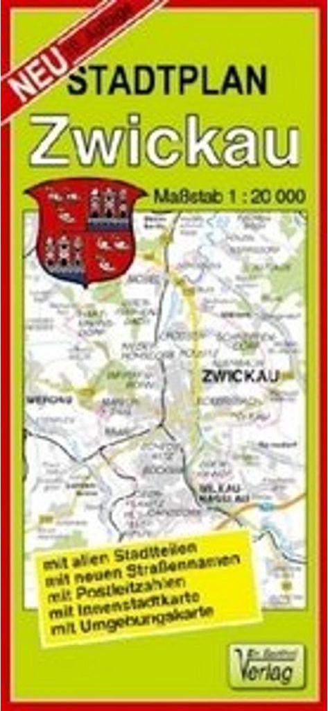 Stadtplan Zwickau und Werdau 1 : 20 000