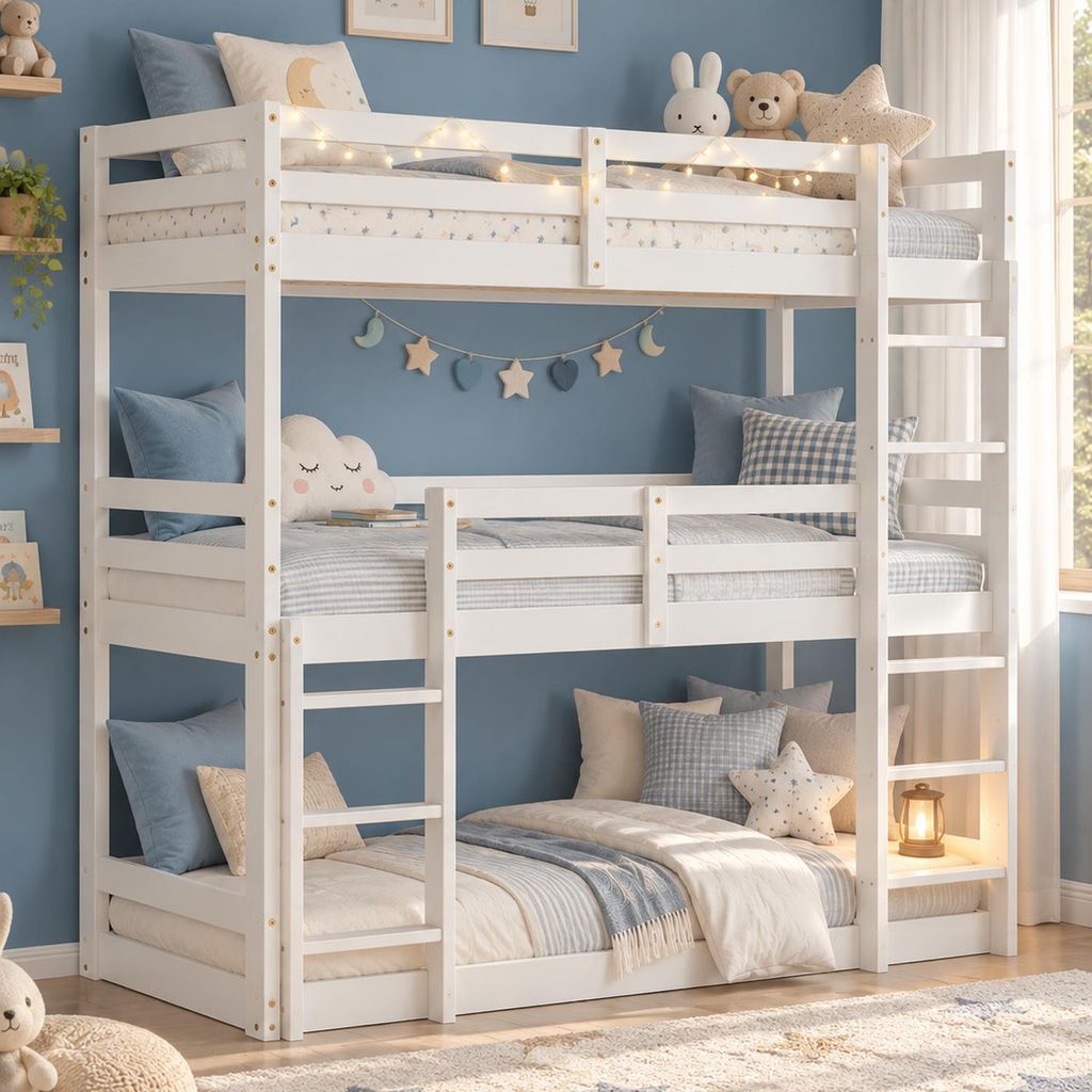Homestyle4u Etagenbett 90x200 Kinder mit Matratze mit  Produktbild 