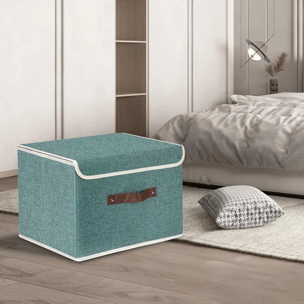Rangement dressing et bureau : 2 boîtes pliables Aqua Deep 38x25x25 cm - 5