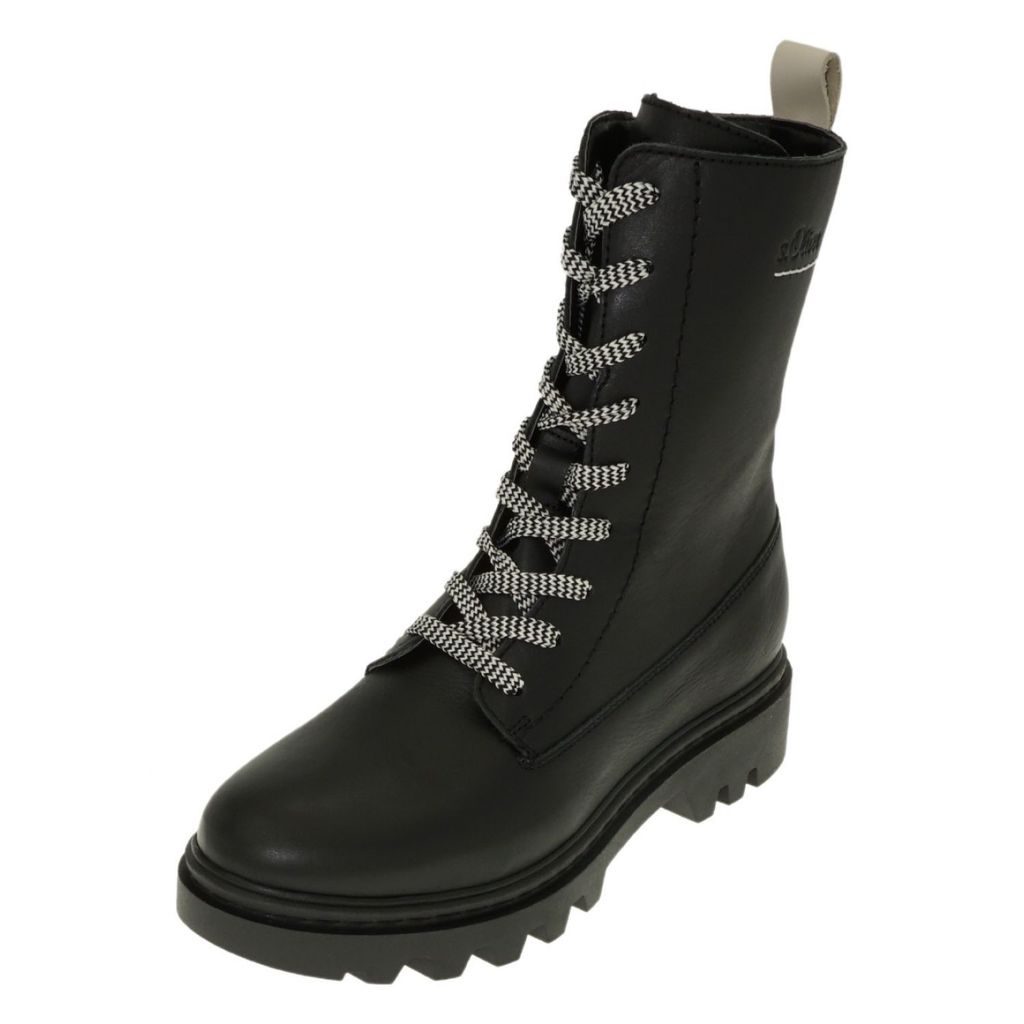 s.Oliver Damen Lace Boot Flat Art: 5-5-25289-37 in black (schwarz) - Größe:39