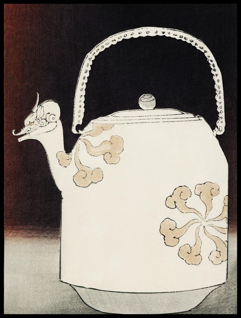 Plakat 60x80cm Kettle, Bijutsukai Japanisch Vintage für das Wohnzimmer