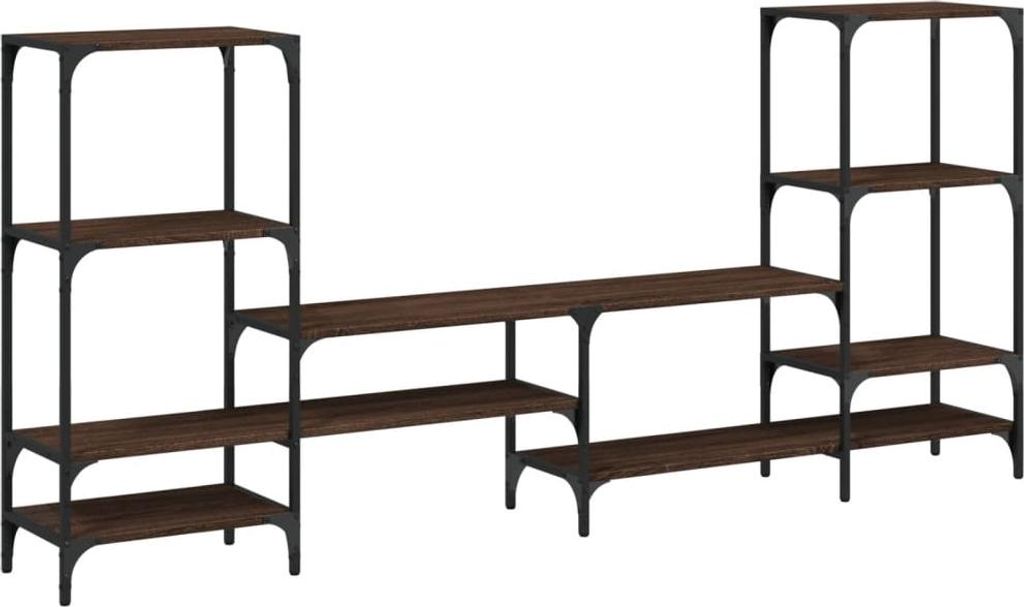 vidaXL TV-Schrank Braun Eichen-Optik 206,5x28,5x95 cm Holzwerkstoff