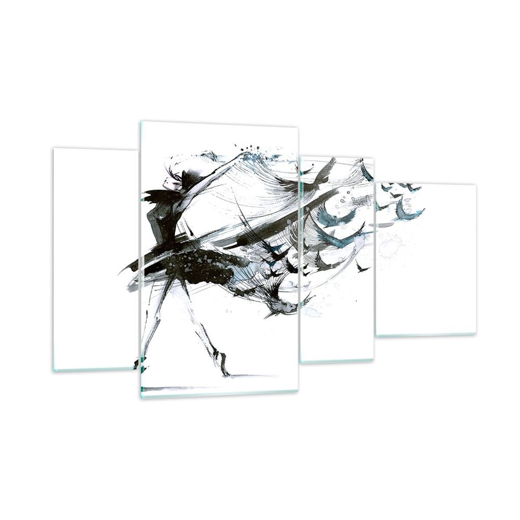 Bilder auf glas - Tanz eine Frau Ballett Aktivität - 120x70cm - Glasbilder - Wandbilder - Kunstdruck - zum Aufhängen bereit - Wanddekoration aus ...
