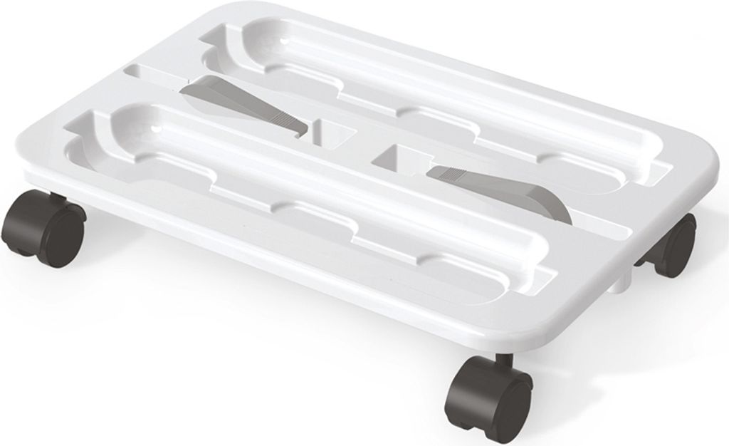 deflecto Caddy-Rollwagen "Stack 'N' Go" weiß